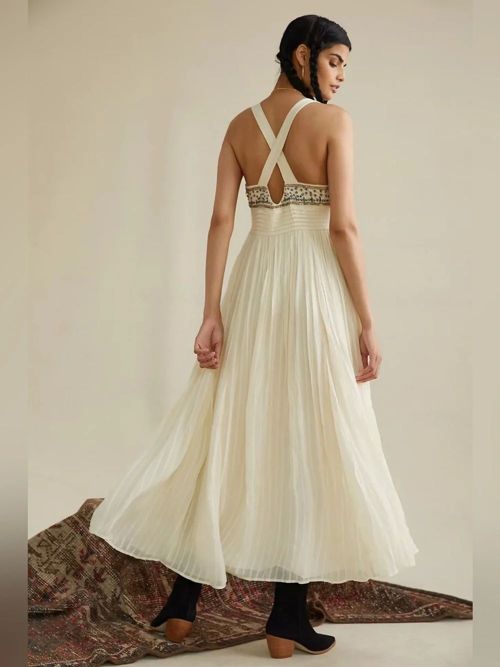 Anthropologie Zvezda Embellished Maxi Dress Size S - Picture 7 of 13
